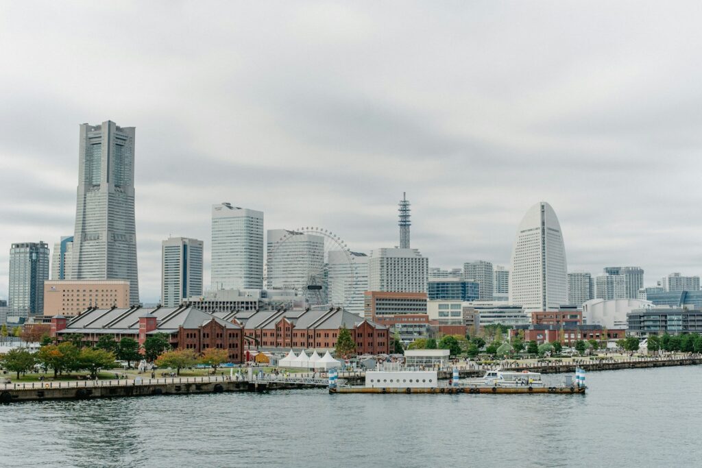 vista panoramica de la ciudad de yokohama